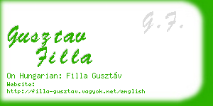 gusztav filla business card